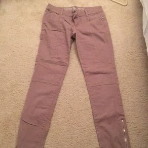 Skinny mid rise brown pants!